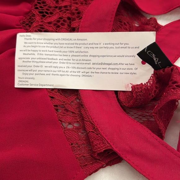 NWT Women's Sleeveless Lace Patchwork Loose Casual Mini Chiffon Dress. Medium - Picture 6 of 8